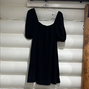 H&M Black Puff Sleeve Mini Dress